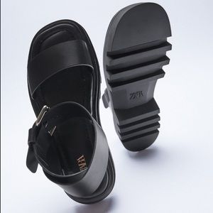 ZARA LIMITED EDITION Chunky Platform Leather Sandals